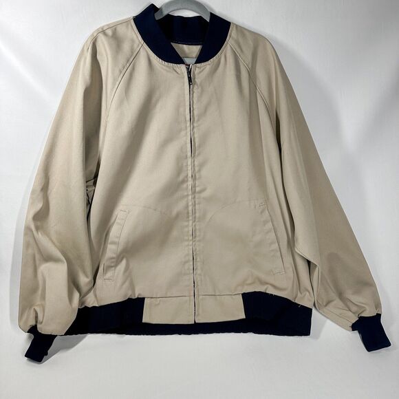 Deuces And Jacks Other - Vintage 90s David James Deuces And Jacks Canvas Bomber Jacket Men’s Extra Large